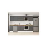 390X222 Cm Klasik Mebran Mutfak Dolabı Beyaz Mb-E80S50S60-2 Mebran | Antrasit - Suntalam