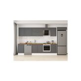 390X222 Cm Klasik Mebran Mutfak Dolabı Beyaz Mb-E90S50S50-2 Mebran | Antrasit - Suntalam