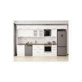 390X240 Cm Klasik Mebran Mutfak Dolabı Beyaz Beyaz Mb-E90S60S40-3 Mebran | Beyaz - Suntalam