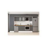 390X240 Cm Klasik Mebran Mutfak Dolabı Beyaz Mbb-E90B60S40-3 Mebran | Antrasit - Suntalam