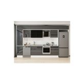 395X240 Cm High Gloss Mutfak Dolabı Mbb-E90B45S60-3 High Gloss | Antrasit - Suntalam