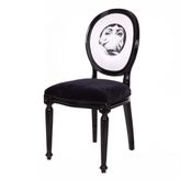 3A Mobilya Fornasetti Siyah Sandalye
