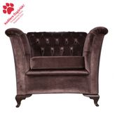 3A Mobilya Modern Tekli Kahverengi Chesterfield