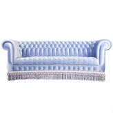 3A Mobilya Su Mavisi Rüya Chesterfield Kanepe
