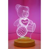3D Ayı Teddy Hediyesi 3 Boyutlu LED Lamba