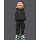 3D Layer Craft Morty Urban Figür 20 cm Büyük Boy Rick And Morty Figür