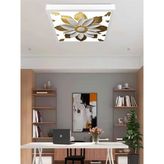 3D Papatya LED Avize, Salon Avize Modelleri, 60X60 Kare Estetik Görünüm, 60WATT Güçlü Işık Doğal LED - Beyaz