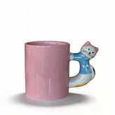 3D Pembe Kupa Kedi Kulplu 410 Ml