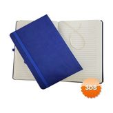 3D Sepetim Deri Kapaklı Defter (Mavi)