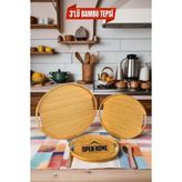 3'lü Bambu Oval Tepsi, Servis Tepsileri, Iskandinav Tepsi Seti, Çay Tepsisiı