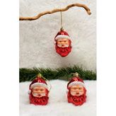 3Lü Christmas Noel Baba Yılbaşı Ağacı Süsü 9Cm