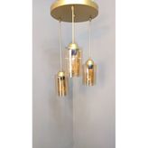 3'LÜ GOLD BORU CAMLI SARKIT AVİZE