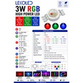3W RGB Power Led 50 Adet