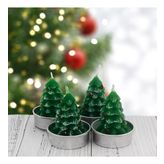 4 Adet 4cm Çam Ağacı Tealight Mum