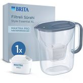 4 Adet Brita Style Essential Xl 1 X Maxtra Pro Filtreli Su Arıtma Sürahisi Taş Mavisi 3,6 Lt