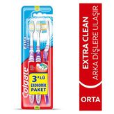 4 Adet Colgate Diş Fırçası Extra Clean 3'Lü