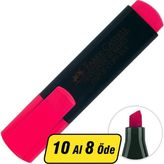 4 Adet Faber-Castell 48 Fosforlu Kalem Pembe - 10 Al 8 Öde