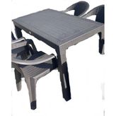 4 Adet Rattan Efektli Plastik Sandalye 70X120 Rattan Efektli Sandalye Takimi Balkon Bahce