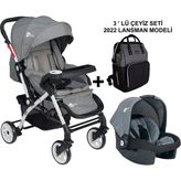 4 Baby Active Travel Sistem Bebek Arabası - Gri