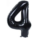 4 Rakam Siyah 100 cm Folyo Balon