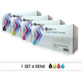 4 Renk Pluscopy HP 655A (CF450A) Muadil Toner Seti