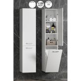 40 167 Cm Beyaz Mdf Asma Sepetli Banyo Boy Dolabı Beyaz