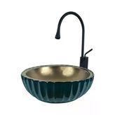 40 Cm Yeşil Bronz Tezgah Üstü Lavabo