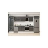400X222 Cm High Gloss Mutfak Dolabı Mbb-E80B60S60-2 High Gloss | Antrasit - Suntalam