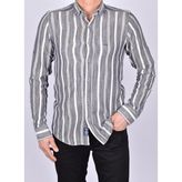 403-1 Slimfit Çizgili Gömlek/lacivert/s