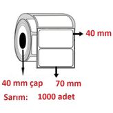 40X70 Kuşe Etiket Barkod Etıket1000Lİ 5Rulo 5000AD