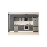 410X240 Cm Klasik Mebran Mutfak Dolabı Beyaz Mbb-E90B60S60-3 Mebran | Antrasit - Suntalam
