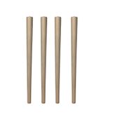 44 cm Ham Konik Ahşap Sehpa, Koltuk, Kanepe, Yan Sehpa, TV Ünitesi, Dolap, Komidin, Konsol Ayakları, M8 Civatalı, 4 Adet Plastik Eğimli Bağlantı Aparatı 44 CM 4 Adet (KONIK)