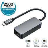 4752 Usb Type C To Ethernet 2500mbps İnternet Çevirici Adaptör