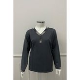 4825 Belgin Triko Bluz Battal - 2XL - Yeşil