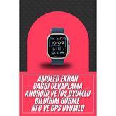49MM Akıllı Saat Amoled Ekranlı Kadın Erkek Kol Saati Plastik Kordon - Renkli - Standart - 1