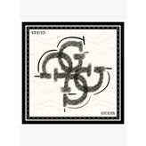 4G Logo Siyah Twill İpek 90X90 Eşarp