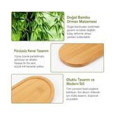 4’lü Bambu Servis Tepsisi Seti – Doğal Ahşap Bambu, Yuvarlatılmış Kenarlı, Kahvaltı Tepsisi, Sunum ve Servis Için Çok Amaçlı, Dayanıklı, Şık ve Modern Bambu Tepsi Seti - 0,60 x 19 x 29 cm