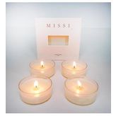 4LÜ BLACK VANİLYA KOKULU BİTKİSEL TEALIGHT MUM SETİ