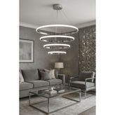 4'lü Çember Modern Sarkıt LED Avize - Krom - 1