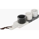 4'lü Mermer Baharatlık Set 32X9X7CM