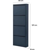 4'lü Metal Ayakkabılık - Antrasit