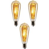 4W Dim Rustik LED Ampul Sarı Işık Armut Edison Ampul 3 Adet