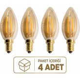 4W Rustik LED Ampul CT-4280 4 Adet