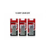 4X60 13Pcs Beton Çelik Çivi 18Pcs (5570)