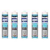 5 Adet Apel Genel Amaçlı Silikon Şeffaf 250 ml
