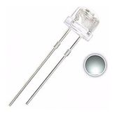 5 Adet - Beyaz Mantar Led 4.8mm Şeffaf