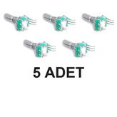 5 Adet Ec11 Rotary Encoder Butonlu Ec11 Enkoder 360 Derece Dijital Potansiyometre Arduino Menü Kontrol
