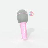 5 Farklı Eğlenceli Ses Efektli Karaoke Mikrofon ve Bluetooth Hoparlör - Pembe