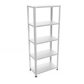 5 Katlı Galvaniz Çelik Raf - Depo, Arşiv, Kiler, Dosya, Market Rafı, Civatalı Raf Sistemi 43X75 Cm 200 Cm 1.00 Mm