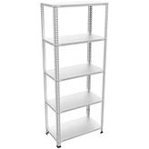 5 Katlı Galvaniz Çelik Raf - Depo, Arşiv, Kiler, Dosya, Market Rafı, Civatalı Raf Sistemi 59X75 Cm 200 Cm 1.50 Mm